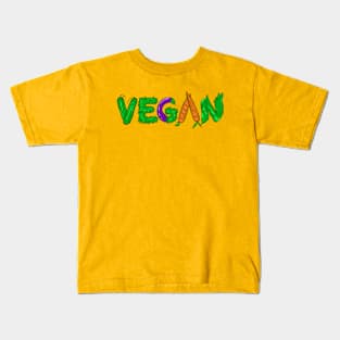 Vegan Typography Kids T-Shirt